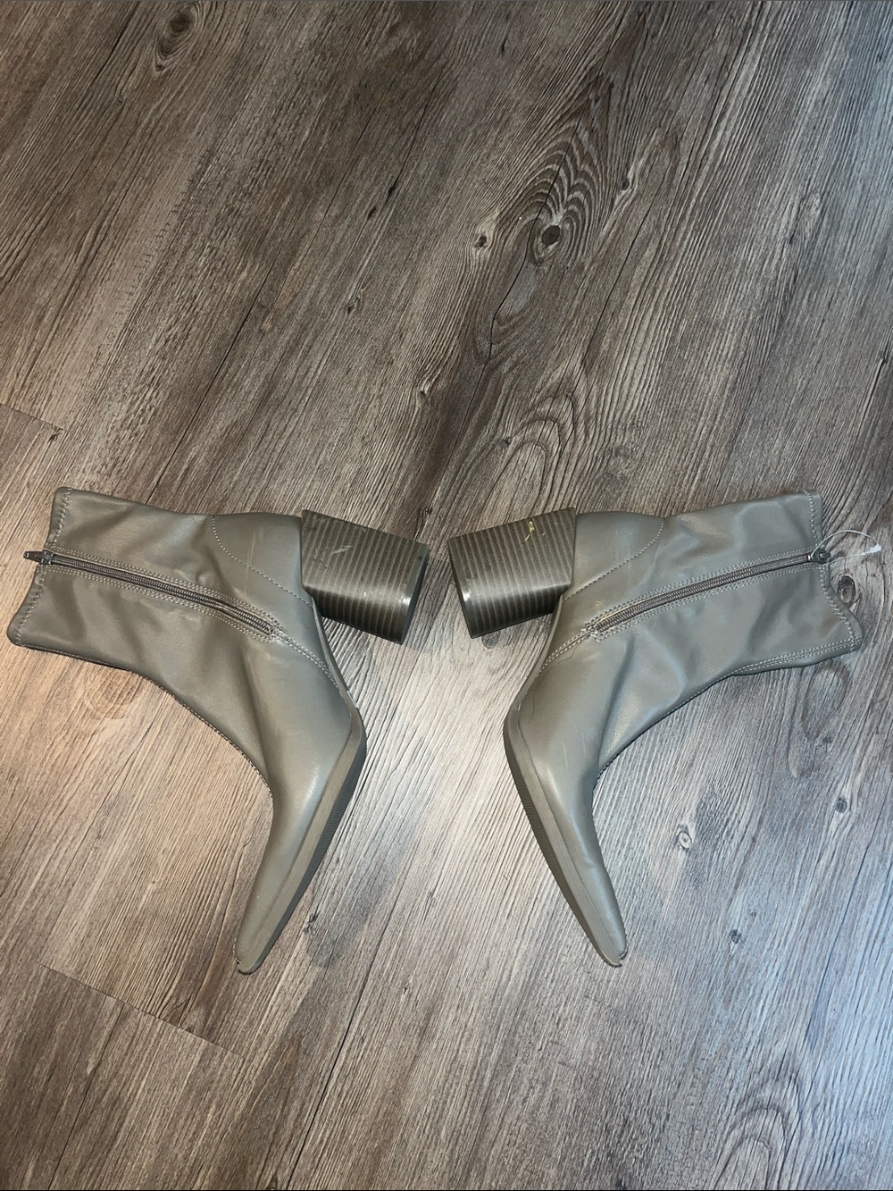 OAK + FORT Pointed Toe Block Heel Booties